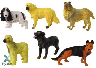 Zestaw 6 Figurek Psów Figurka Pies Psy Rasowe LEAN TOYS