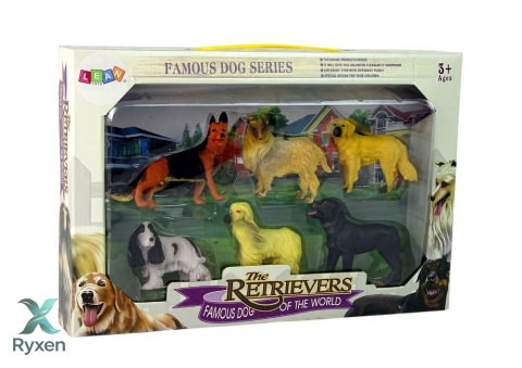 Zestaw 6 Figurek Psów Figurka Pies Psy Rasowe LEAN TOYS