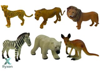 Zestaw Figurek Afryka Dzikie Zwierzęta Kangur Zebra LEAN TOYS