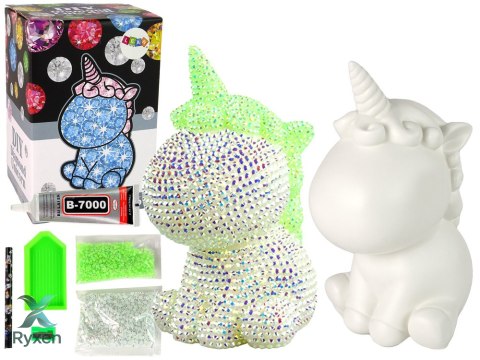 Zestaw Jednorożec DIY Diamenty Kryształki Zielony LEAN TOYS