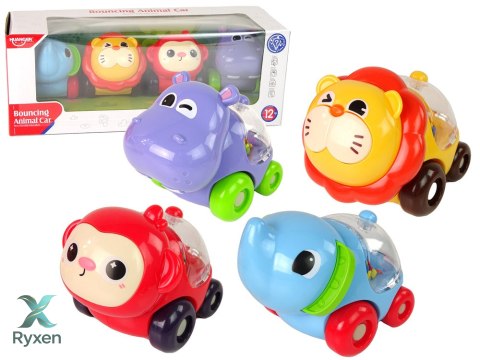 Zestaw Kolorowych Pojazdów Zwierzęta z Kuleczkami LEAN TOYS
