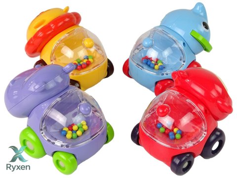 Zestaw Kolorowych Pojazdów Zwierzęta z Kuleczkami LEAN TOYS