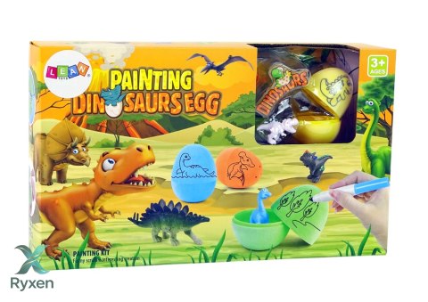 Zestaw Kreatywny DIY Dinozaury Jaja Do Malowania Transporter LEAN TOYS
