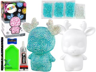 Zestaw Kreatywny Renifer DIY Diamenty Kryształki Niebieski LEAN TOYS