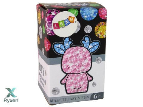Zestaw Kreatywny Renifer DIY Diamenty Kryształki Niebieski LEAN TOYS
