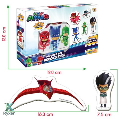 Zestaw Magnesów Pidżamersi Pjmasks ME 5031-32 LEAN TOYS