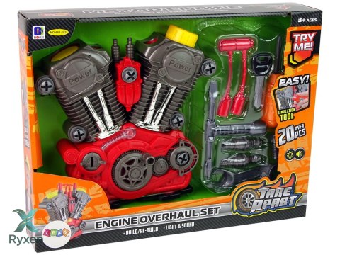 Zestaw Majsterkowicza Silnik Do Rozkręcania Światło Dźwięk LEAN TOYS