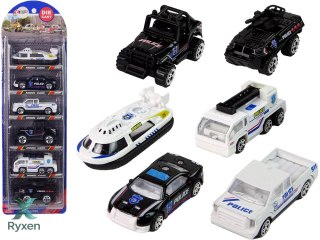 Zestaw Pojazdów Auta Policja Resoraki 1:64 LEAN TOYS