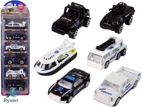 Zestaw Pojazdów Auta Policja Resoraki 1:64 LEAN TOYS