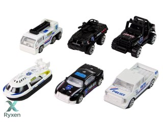 Zestaw Pojazdów Auta Policja Resoraki 1:64 LEAN TOYS