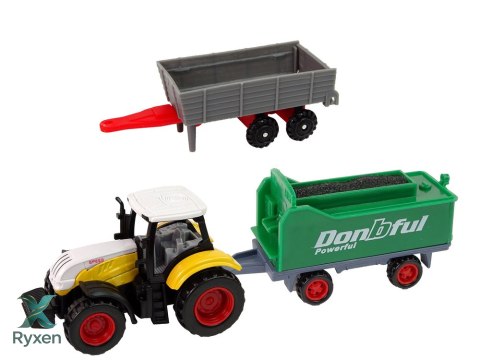 Zestaw Pojazdów Rolniczych Traktor 12 Sztuk Metal LEAN TOYS