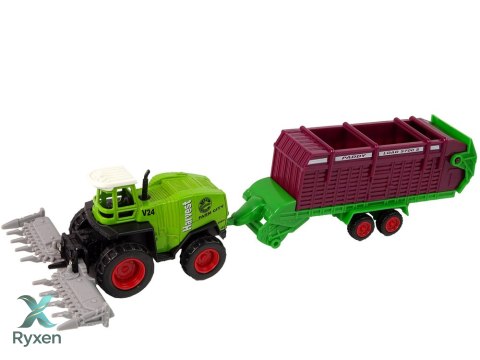 Zestaw Pojazdów Rolniczych Traktor 12 Sztuk Metal LEAN TOYS