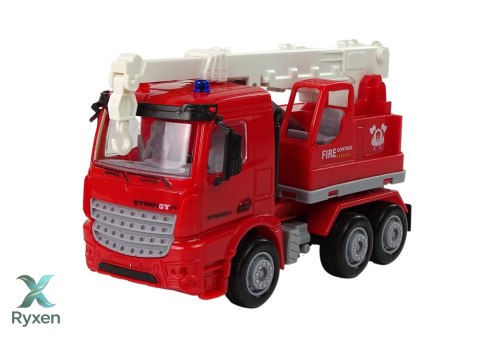 Zestaw Straż Pożarna Dźwig Znaki Drogowe Strażak LEAN TOYS