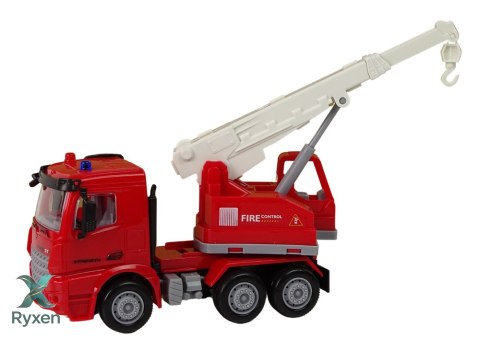 Zestaw Straż Pożarna Dźwig Znaki Drogowe Strażak LEAN TOYS