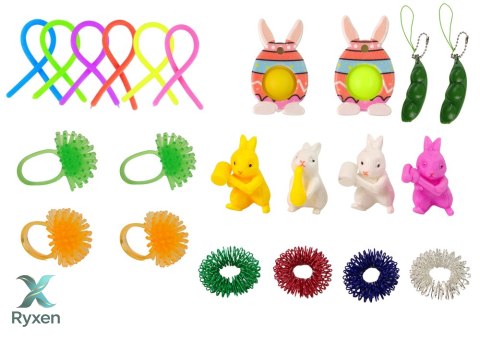 Zestaw Zabawek Wielkanocnych Fidget Toys Antystresowe 29 Elementów LEAN TOYS