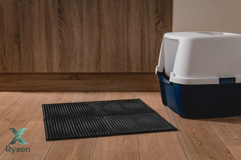 Mata 30x30cm przed kuwetę CZARNA FIBOO Fiboo