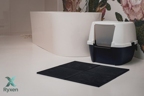 Mata 30x30cm przed kuwetę CZARNA FIBOO Fiboo