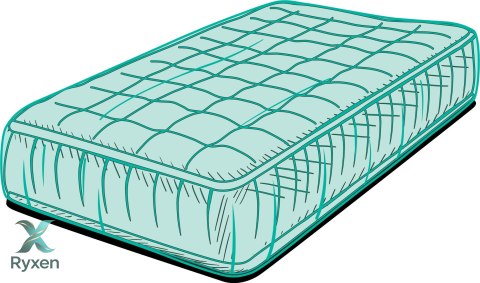 Pokrowiec z folii na materac 129|5 x 248|9cm GRUBY 37|5 mikronów Made2Protect