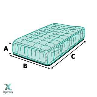 Pokrowiec z folii na materac 129|5 x 248|9cm GRUBY 37|5 mikronów Made2Protect