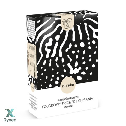 Proszek do prania KOLORÓW bezzapachowy kartonik 1,0kg KLAREKO Aroma Smak