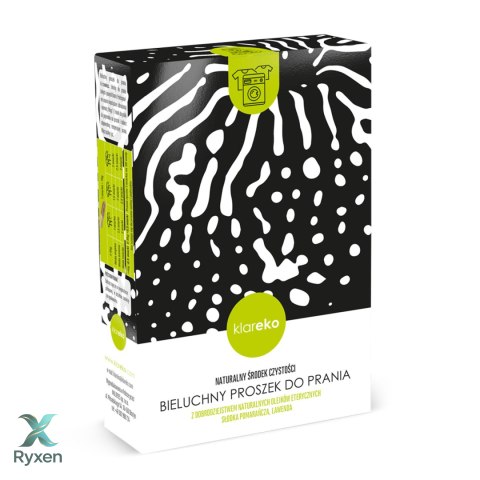 Proszek do prania KOLORÓW pomarańczowo-lawendowy kartonik 1,0kg KLAREKO Aroma Smak