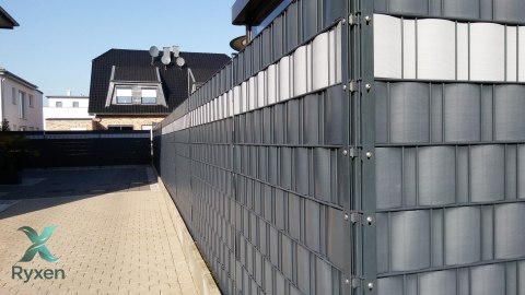 Taśma ogrodzeniowa 5,1mb TECHNORATTAN DUŻY 190mm GRAFIT Thermoplast