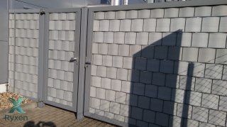 Taśma ogrodzeniowa 5,1mb TECHNORATTAN DUŻY 190mm SZARA Thermoplast