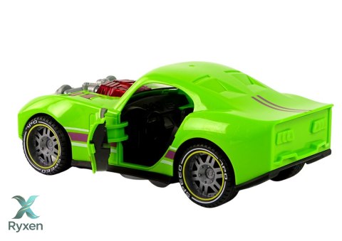 Auto 1:14 Samochód Zielony Sportowy Dźwięk Światła Pojazd LEAN TOYS