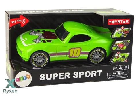 Auto 1:14 Samochód Zielony Sportowy Dźwięk Światła Pojazd LEAN TOYS
