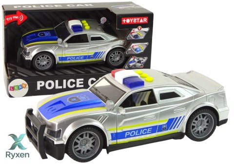 Auto Policja 1:14 Światła Dźwięki Srebrne LEAN TOYS