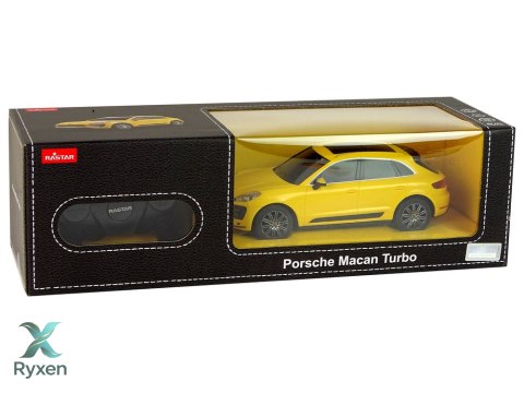 Auto R/C Porsche Macan Turbo 1:24 Rastar Żółty RASTAR