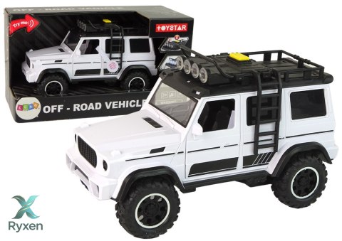 Auto Samochód Terenowe Białe Dźwięk Światła Pojazd 1:14 LEAN TOYS
