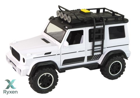 Auto Samochód Terenowe Białe Dźwięk Światła Pojazd 1:14 LEAN TOYS
