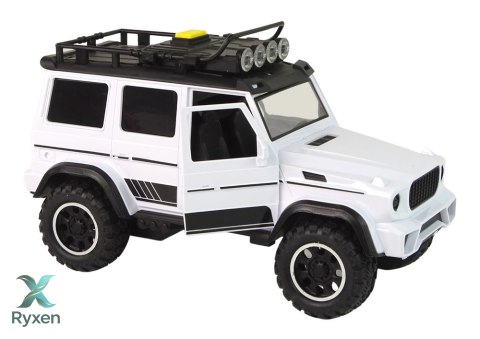 Auto Samochód Terenowe Białe Dźwięk Światła Pojazd 1:14 LEAN TOYS