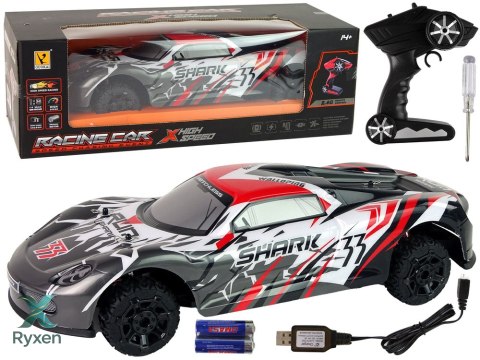 Auto Sportowe R/C 1:8 Szary Biały LEAN TOYS