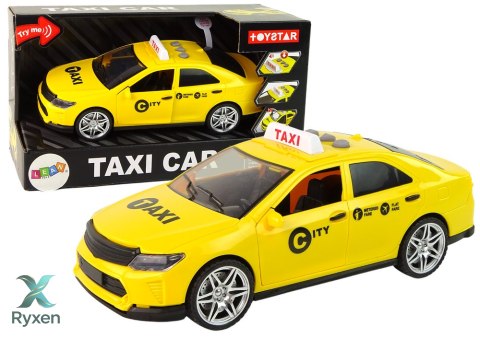 Auto Taxi Pojazd 1:14 Światła Dźwięki Żółte LEAN TOYS