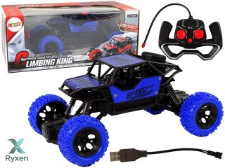 Auto Zdalnie Sterowane Terenowe R/C 1:18 Niebieskie LEAN TOYS