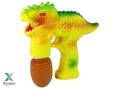 Bańki Mydlane Dinozaur Płyn Do Baniek Jajko Żółte LEAN TOYS