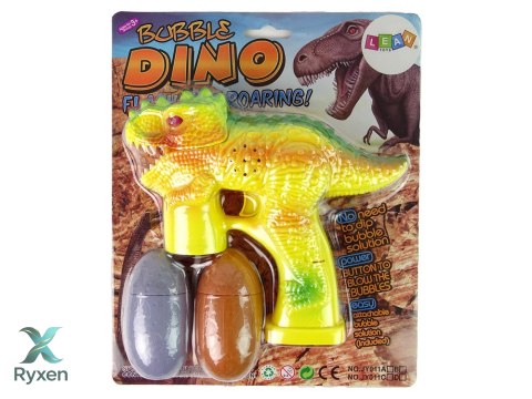 Bańki Mydlane Dinozaur Płyn Do Baniek Jajko Żółte LEAN TOYS