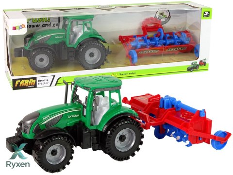 Ciągnik Z Pługiem Napęd Frykcyjny Czerwony LEAN TOYS