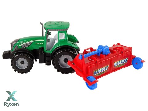 Ciągnik Z Pługiem Napęd Frykcyjny Czerwony LEAN TOYS
