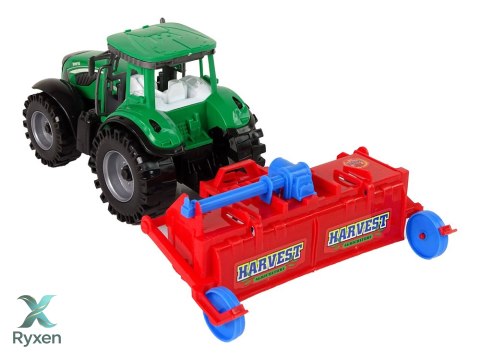 Ciągnik Z Pługiem Napęd Frykcyjny Czerwony LEAN TOYS