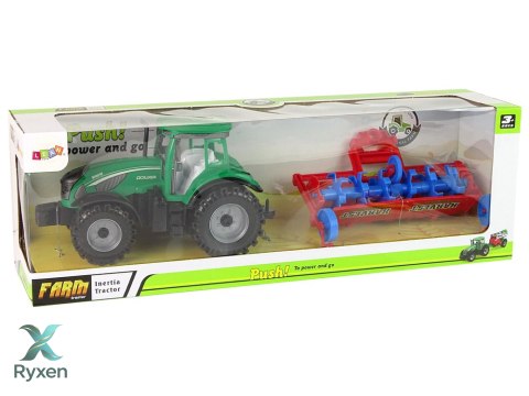 Ciągnik Z Pługiem Napęd Frykcyjny Czerwony LEAN TOYS