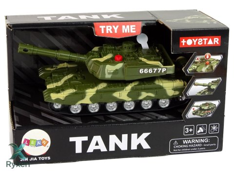 Czołg Militarny Napęd Frykcyjny Dźwięk Światła LEAN TOYS