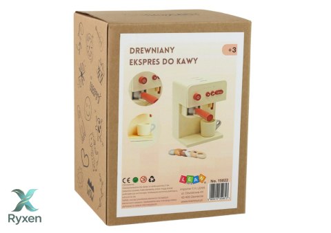 Drewniany Ekspres Do Kawy Zabawka Filiżanka LEAN TOYS