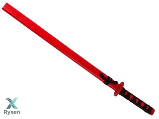 Drewniany Miecz Czerwony Rekwizyt Dla Rycerza 73 cm LEAN TOYS