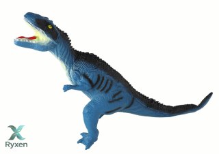 Duża Figurka Dinozaur Tyranozaur Dźwięk 41 cm Niebieski lub Pomarańczowy LEAN TOYS