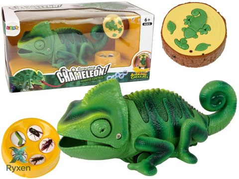Kameleon Zdalnie Sterowany Zielony Światła 28 cm LEAN TOYS