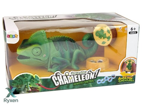 Kameleon Zdalnie Sterowany Zielony Światła 28 cm LEAN TOYS