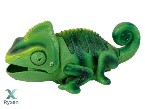 Kameleon Zdalnie Sterowany Zielony Światła 28 cm LEAN TOYS